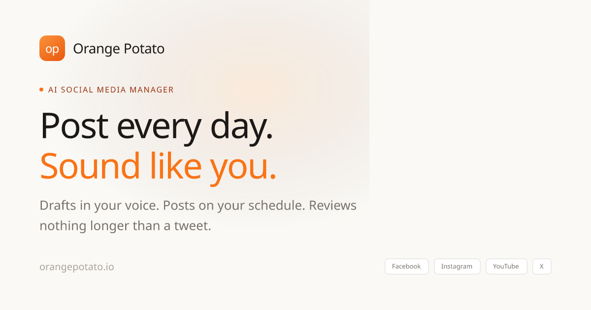 I got tired of writing social media posts for businesses, so I built an AI that does it for them. logo